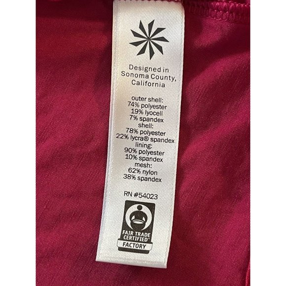 Athleta Essence CYA Support Top Built in Bra Size Pink Navy XS - Picture 8 of 9